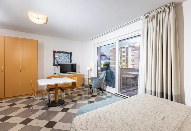 Studio with balcony