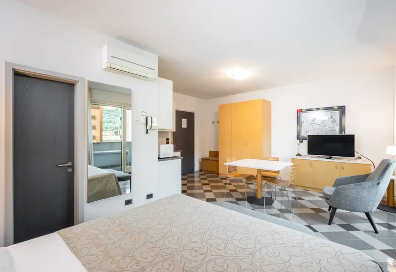 Studio with balcony